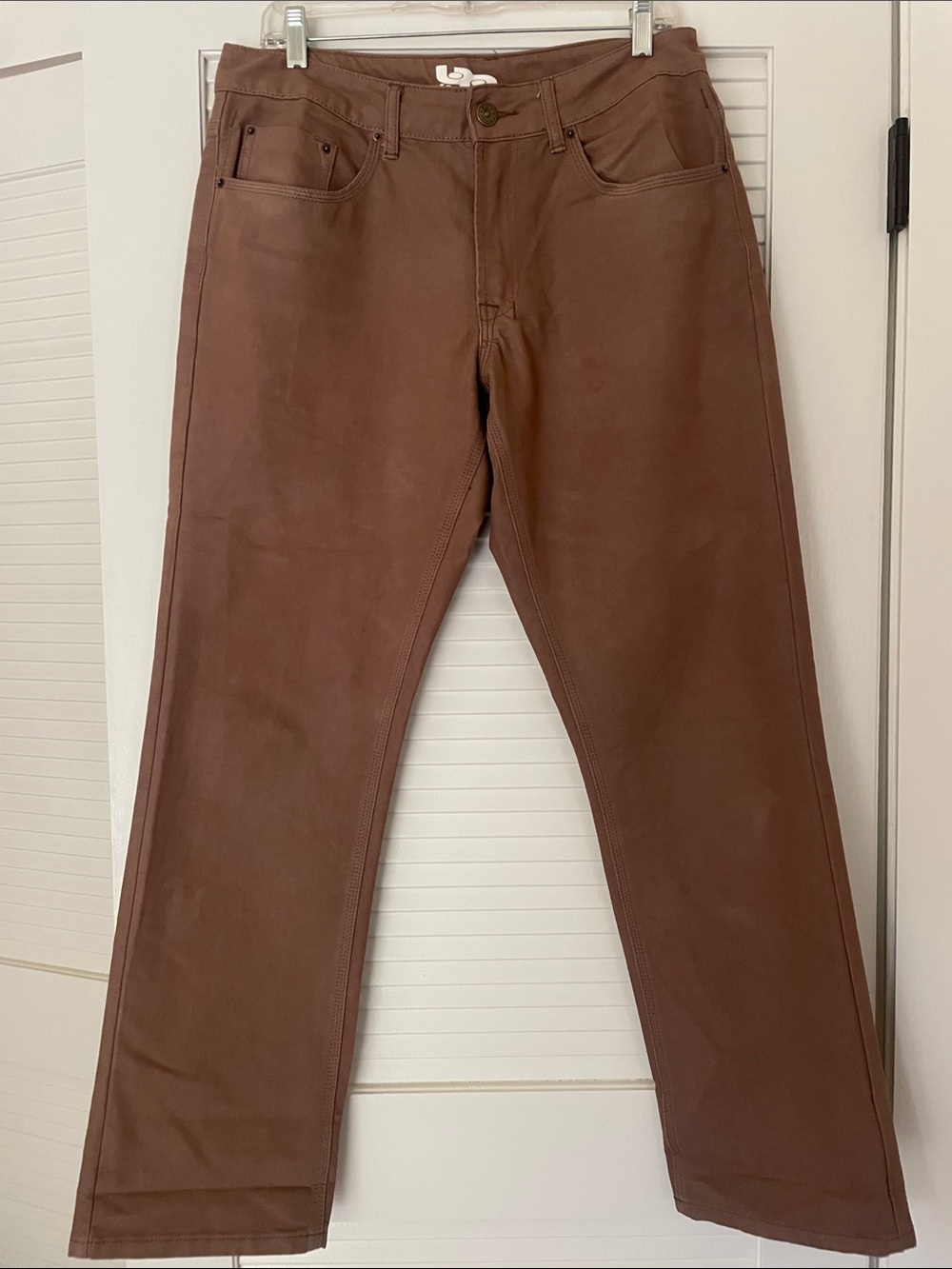 Men's Bulletprufe Straight-Leg Denim Jeans in brown.